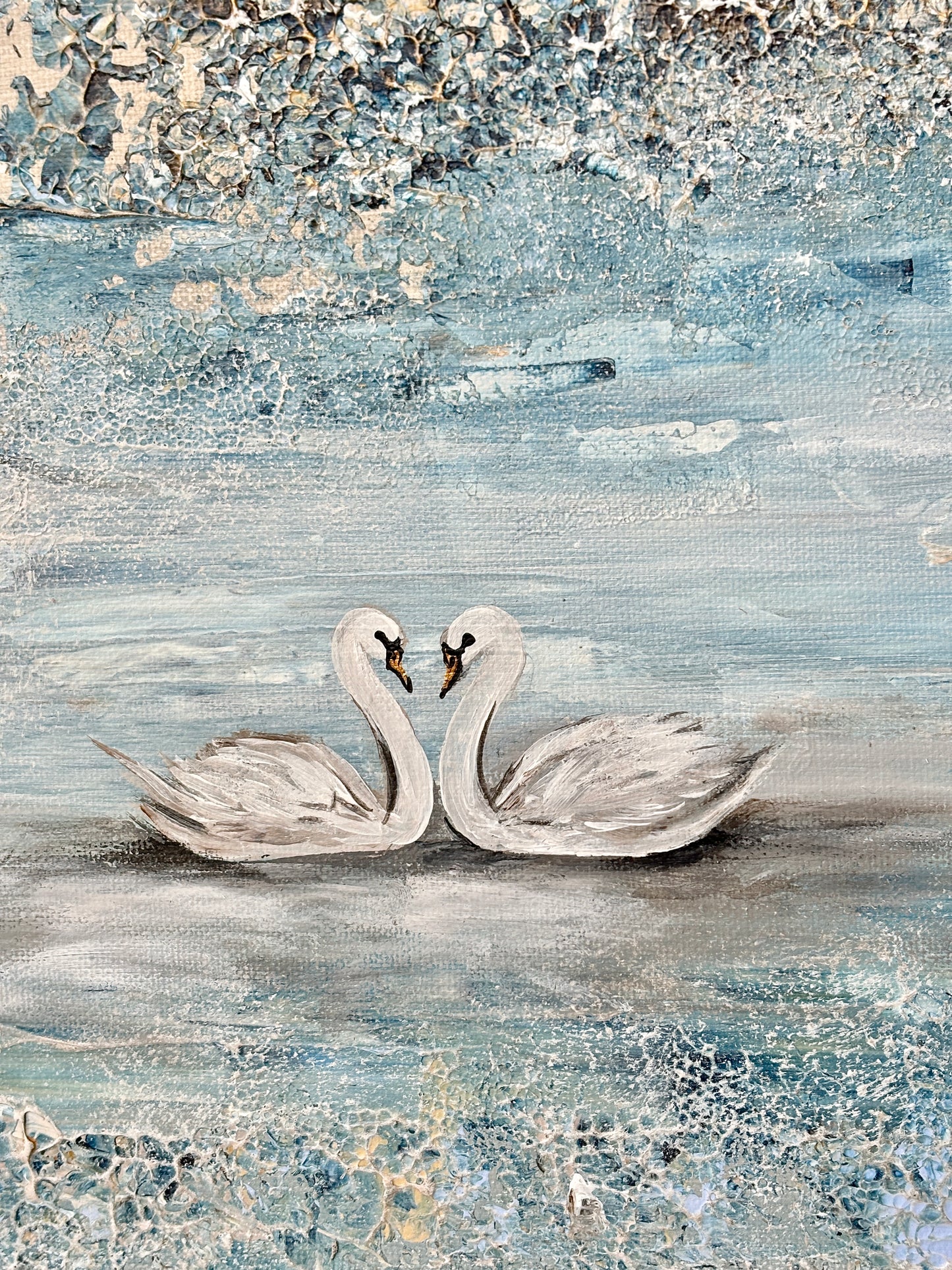 Blue swans Original Painting