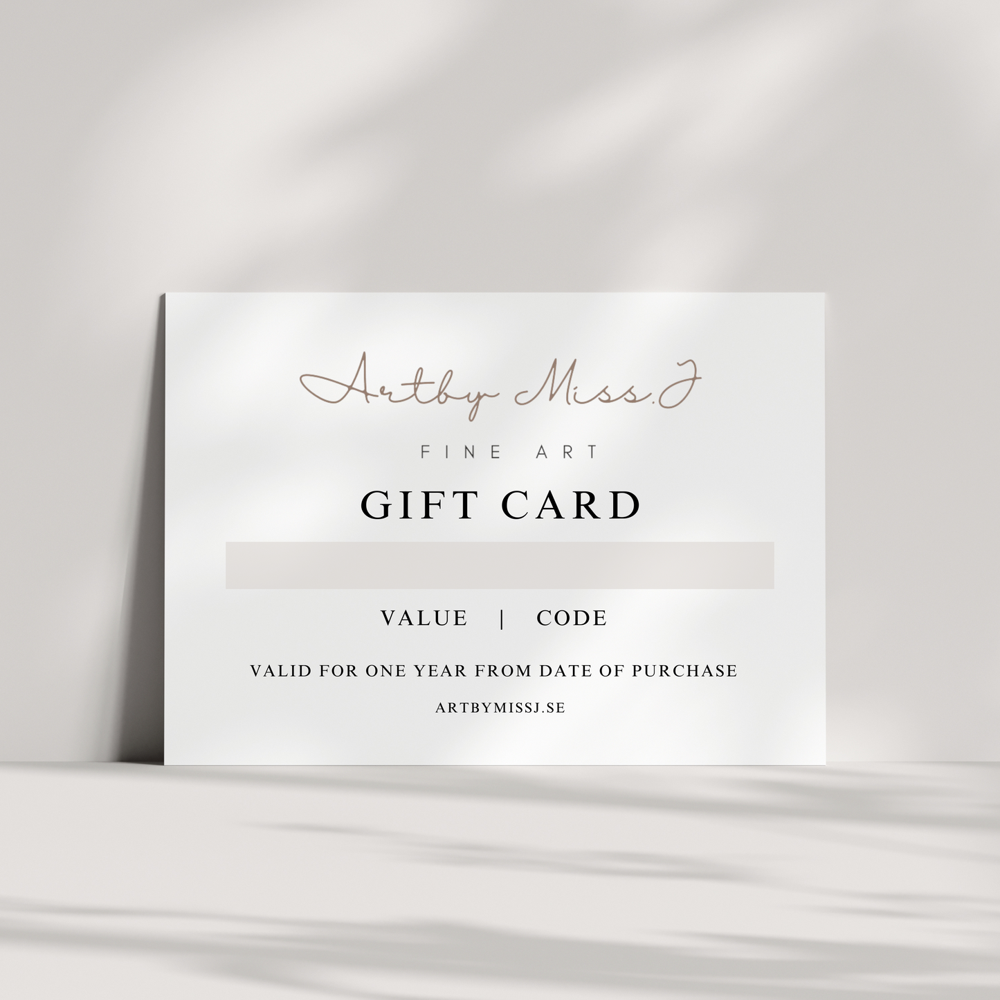 Gift card voucher - the perfect gift