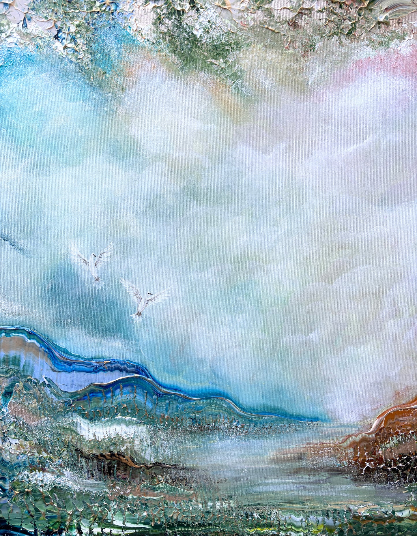 Flying doves Original Painting