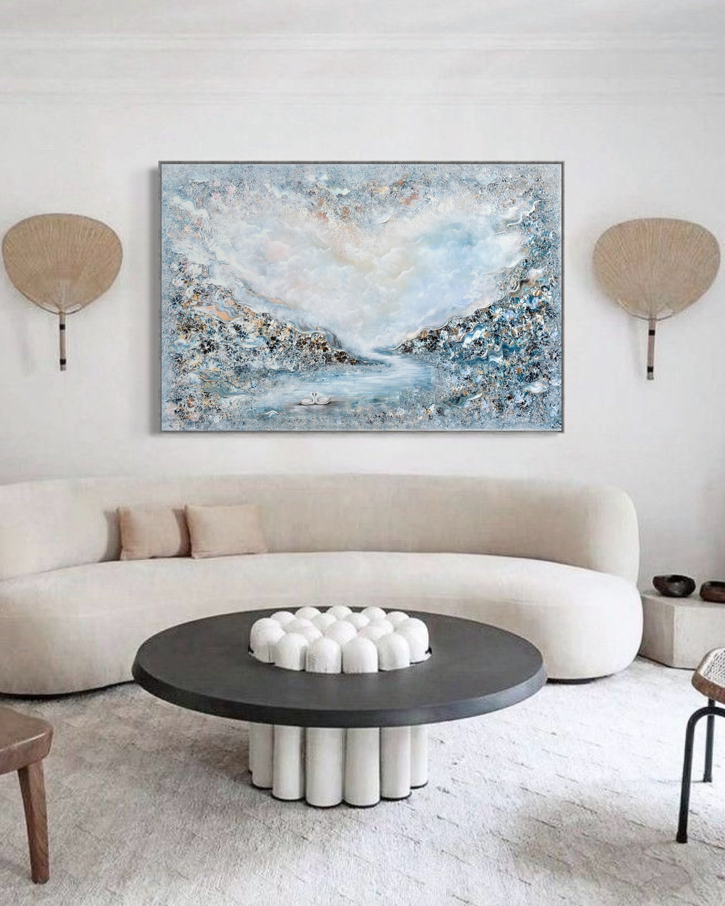 Blue swans Original Painting