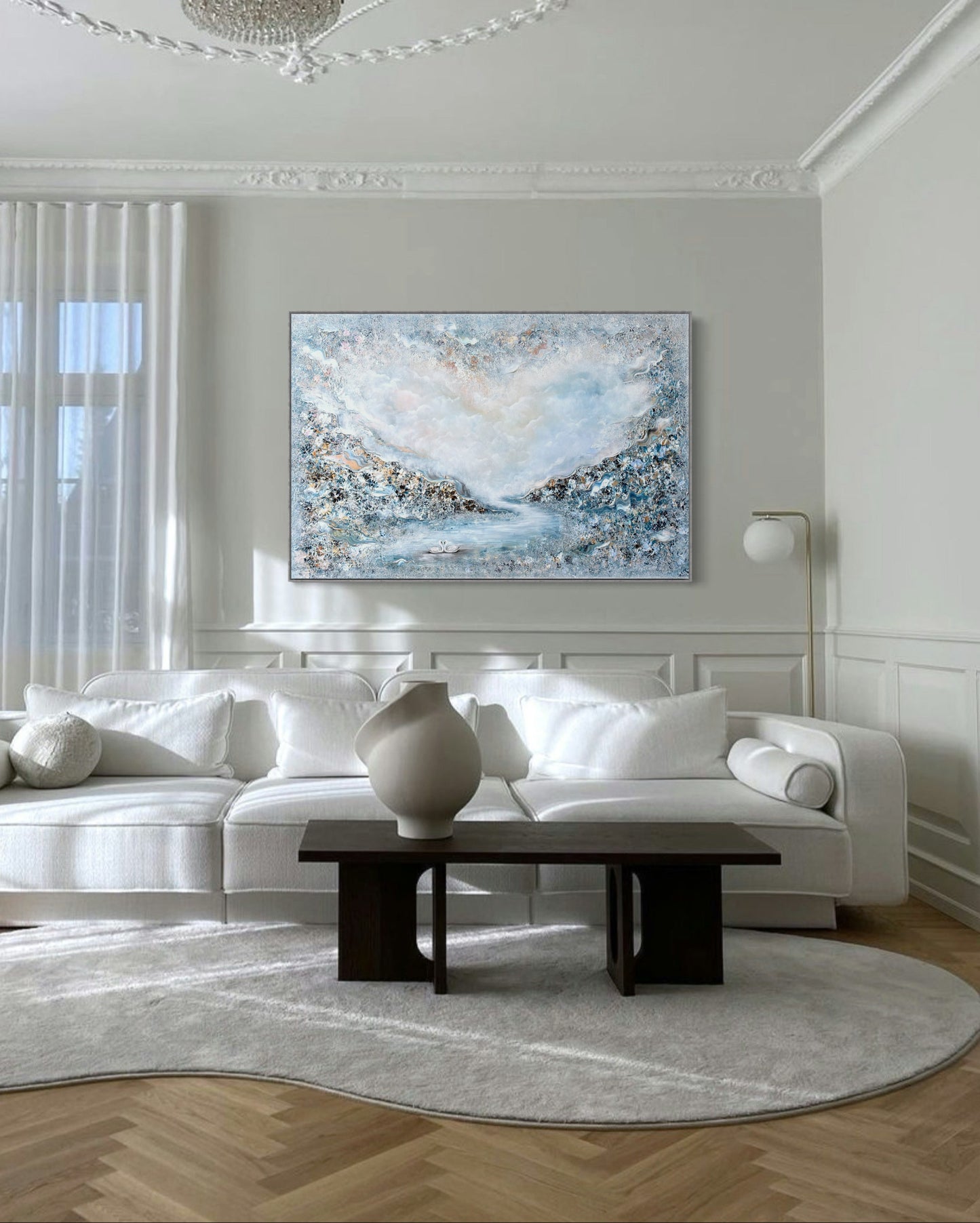 Blue swans Original Painting