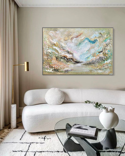 Family of swans dreamland - Original Painting