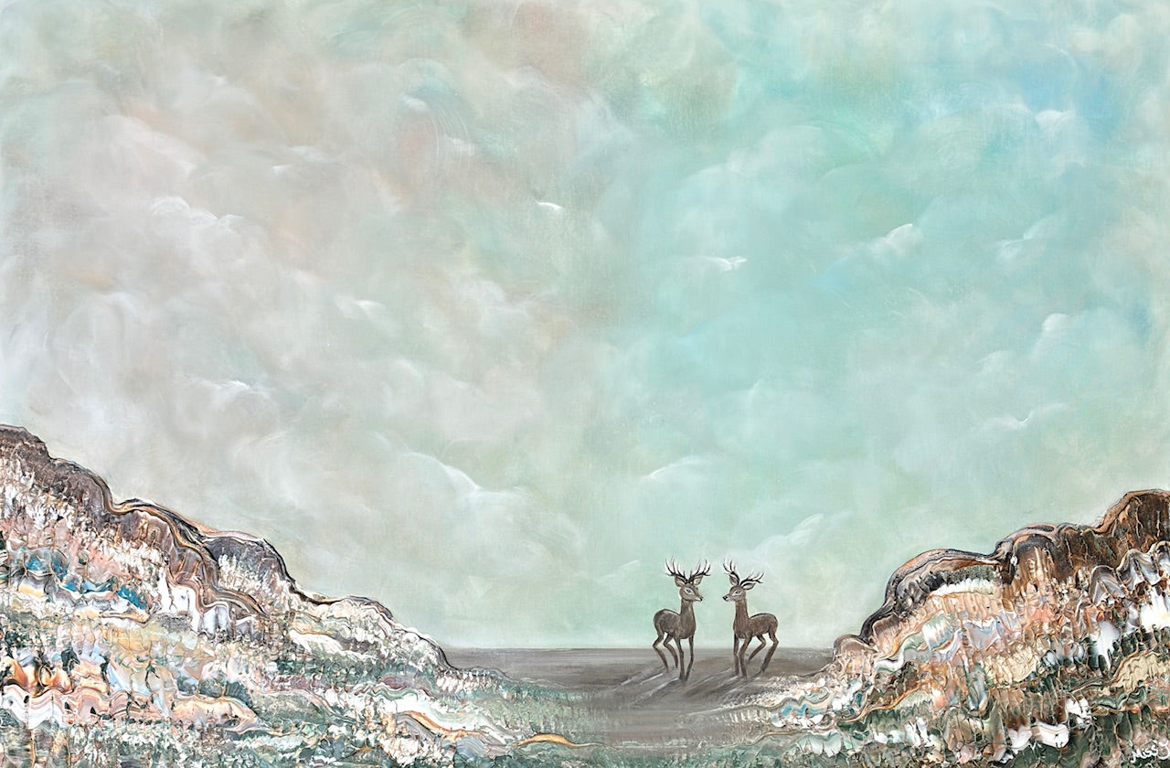 Scenery of deers Original Painting