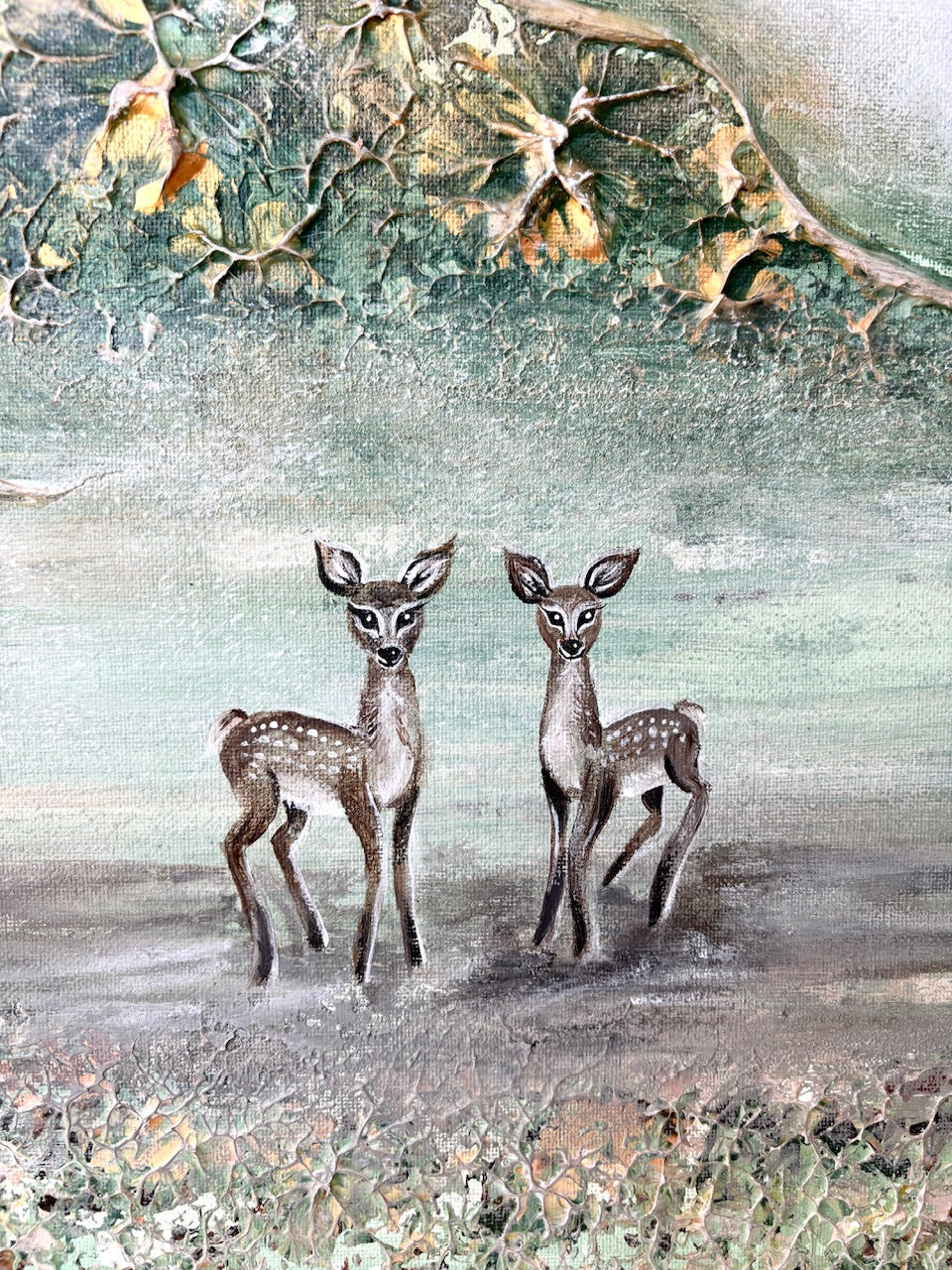 Deer couple in love Original Painting