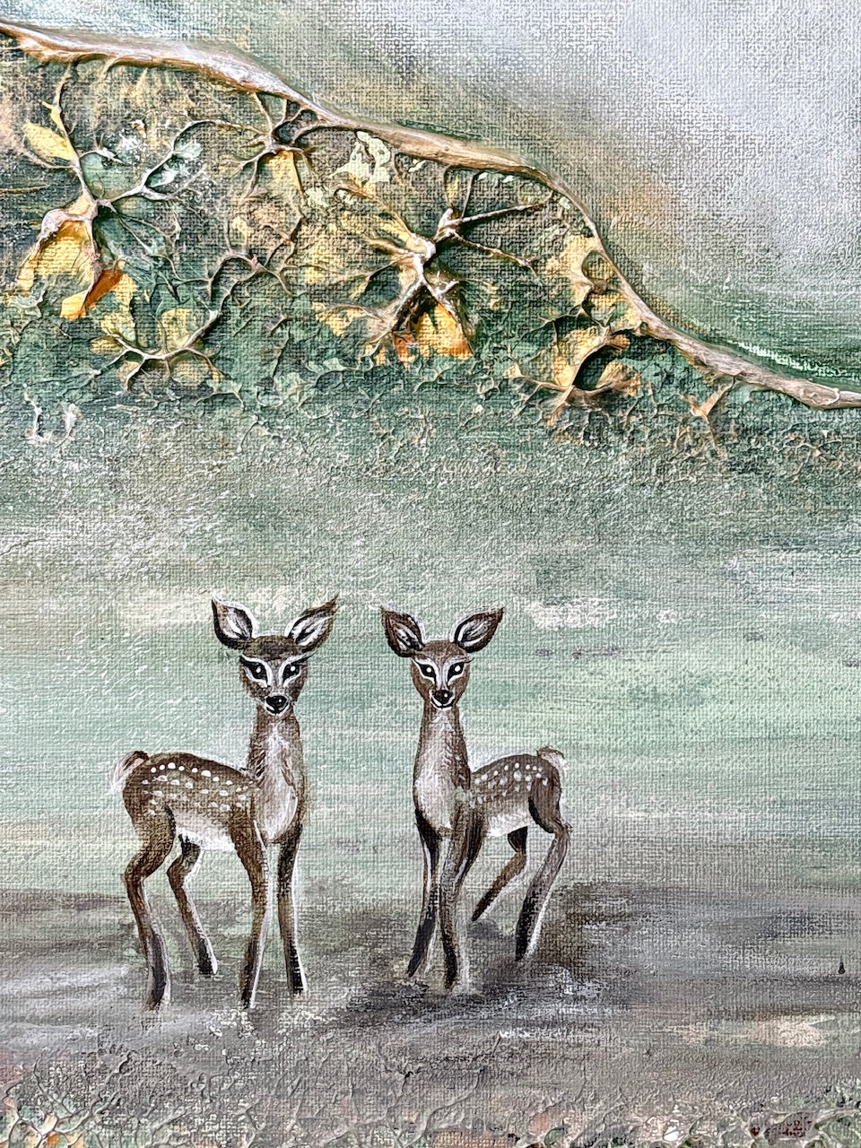 Deer couple in love Original Painting