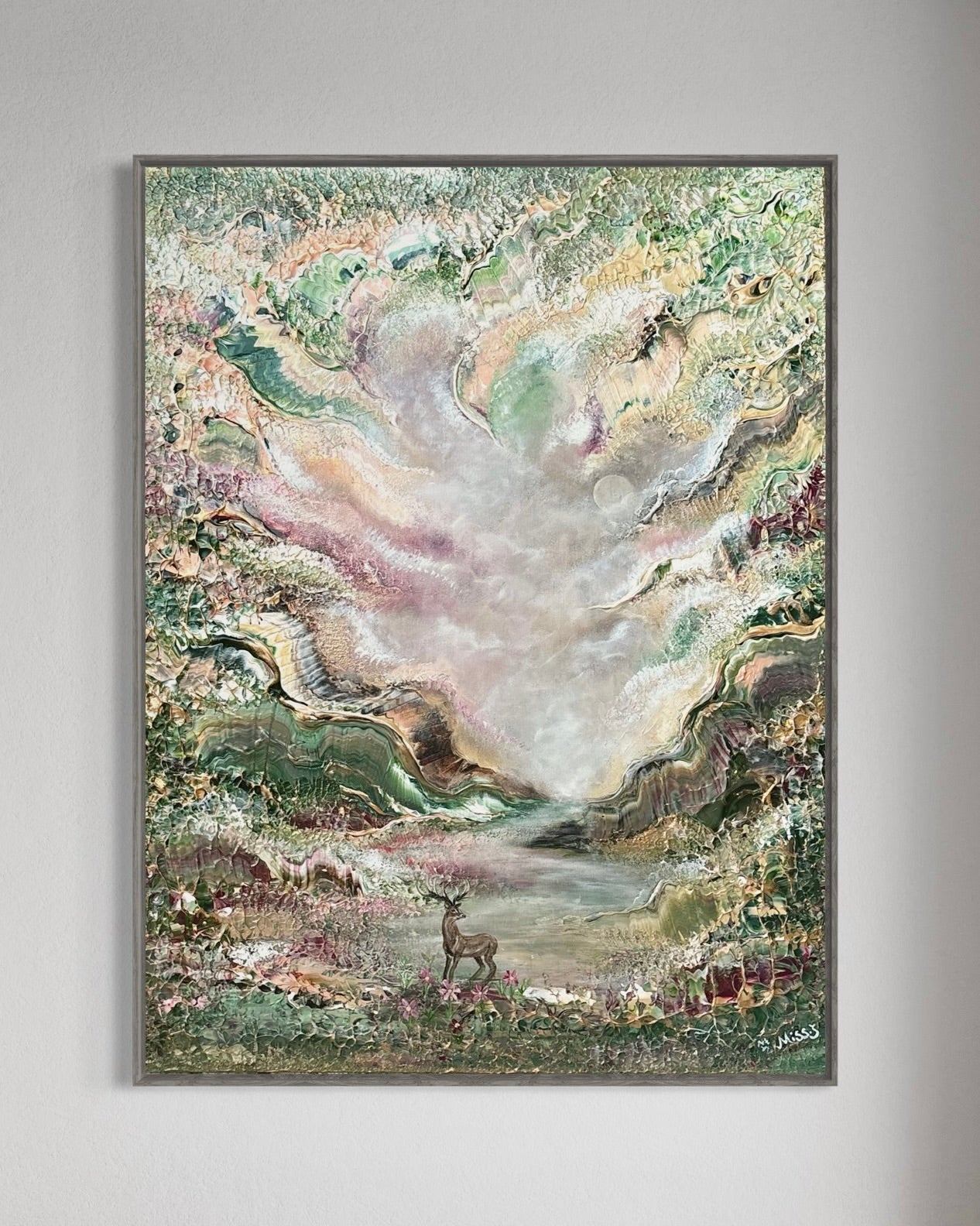 Sunrise waterfalls Original Painting