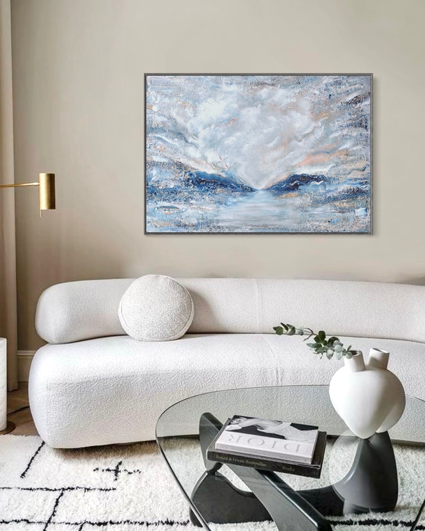 Light blue ocean Canvas Print