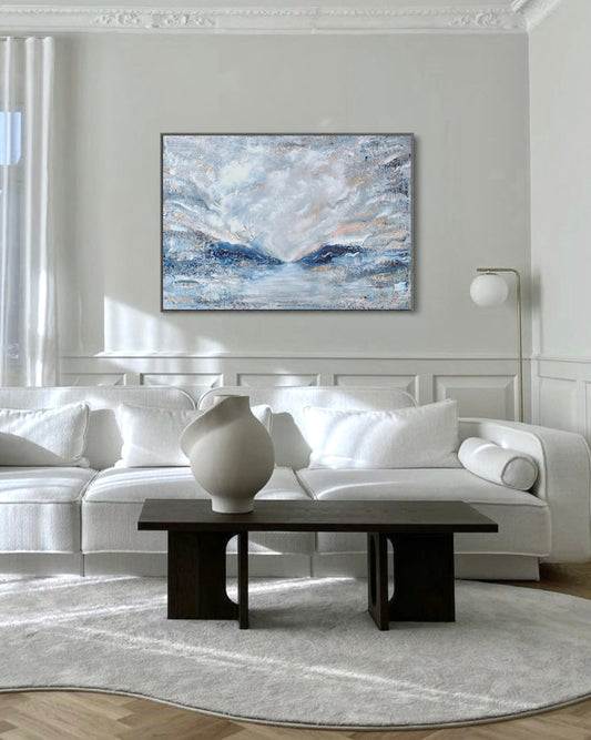 Light blue ocean Canvas Print