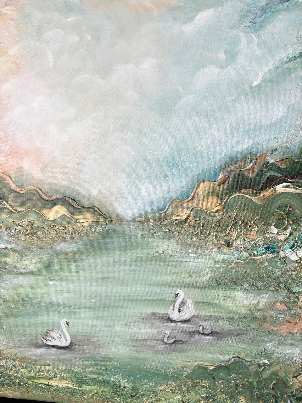 Family of swans Original Painting