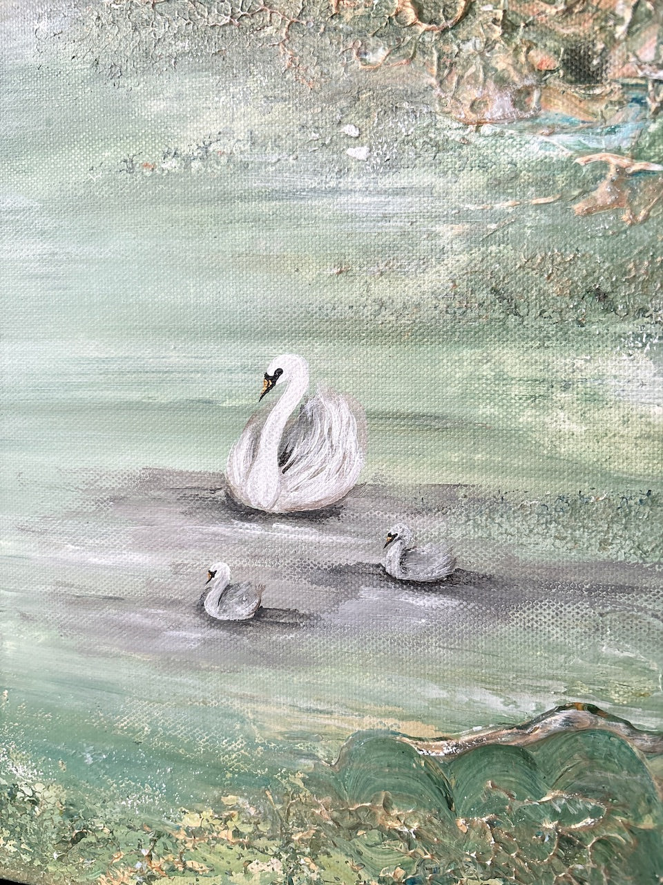 Family of swans Original Painting