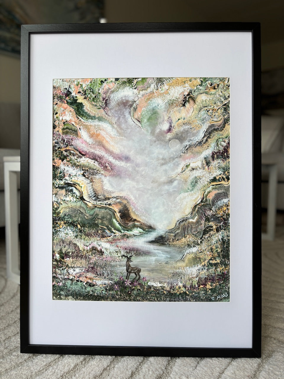 Vertical Sunrise waterfalls Print