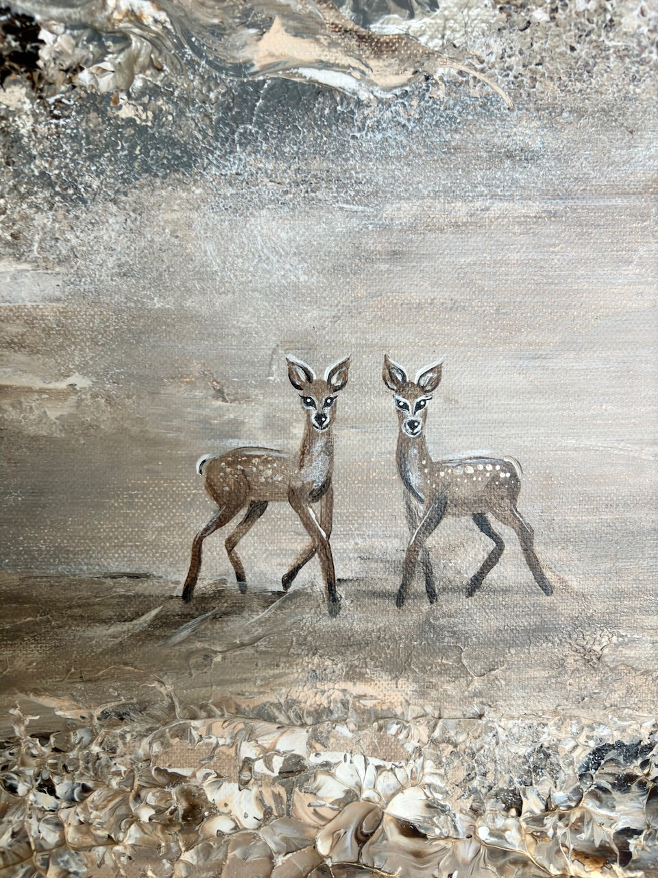 Adorable deers - Original Painting